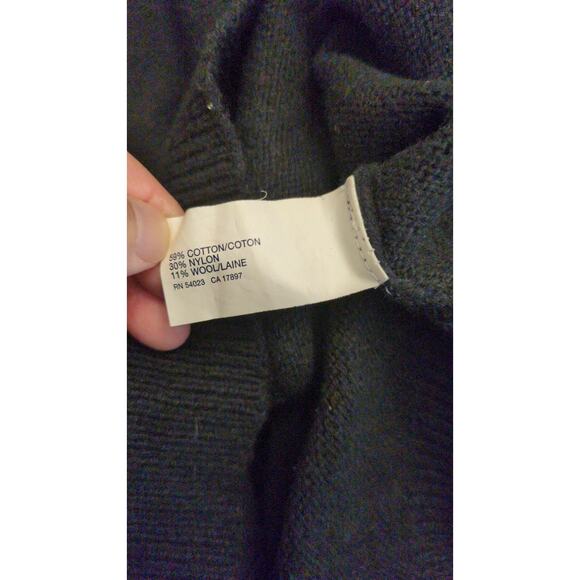 Gap Medium Crewneck Pullover Sweater Black, Cotton/Wool/Nylon Blend, Academia - Picture 5 of 8